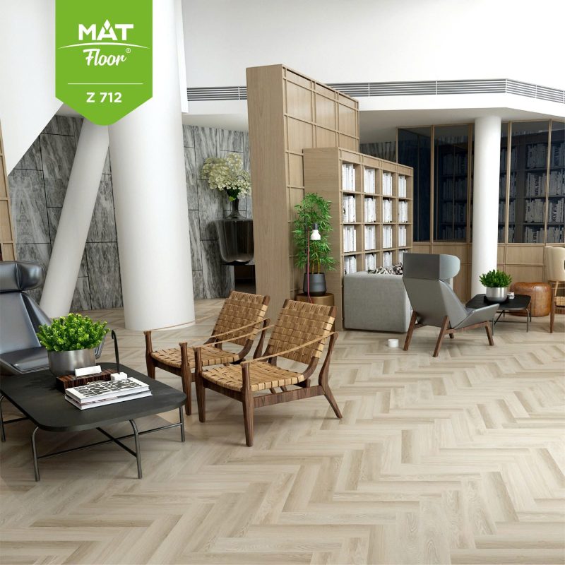 Sàn Nhựa Xương Cá Mat Floor 4mm Z712