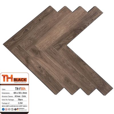 Sàn Gỗ TH Black Xương Cá Cốt Đen TH-F804