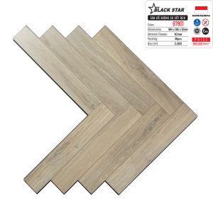 Sàn gỗ cốt đen xương cá Black Star B7901