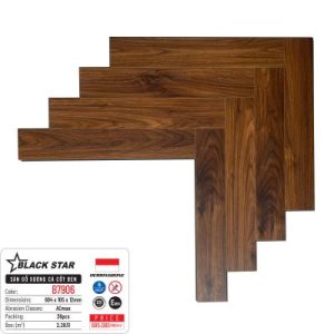 Sàn Gỗ Xương Cá Cốt Đen Black Star B7906