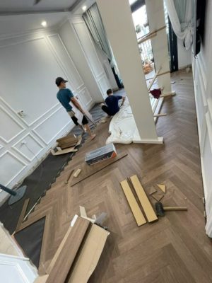 Sàn gỗ xương cá Mido Wood M85